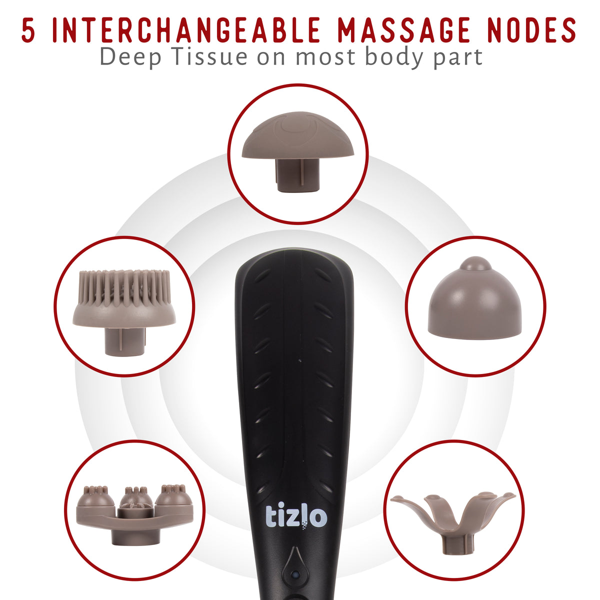 Tizlo Lull Rechargeable Portable Hand Held Deep Tissue Massager – NueMedics  Tens Units